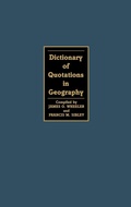 Cover: Dictionary of Quotations in Geography - Greenwood Press