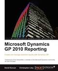 Cover: Microsoft Dynamics GP 2010 Reporting - Packt Publishing