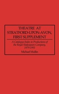 Cover: Theatre at Stratford-upon-Avon, First Supplement - Greenwood Press