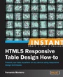 Cover: Instant HTML5 Responsive Table Design How-to - Packt Publishing