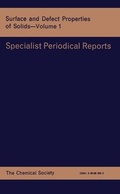 Cover: Surface and Defect Properties of Solids - Royal Society of Chemistry