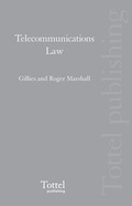 Cover: Telecommunications Law - Tottel Publishing