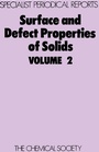 Cover: Surface and Defect Properties of Solids - Royal Society of Chemistry