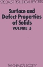 Cover: Surface and Defect Properties of Solids - Royal Society of Chemistry