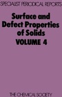 Cover: Surface and Defect Properties of Solids - Royal Society of Chemistry