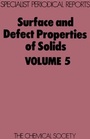 Cover: Surface and Defect Properties of Solids - Royal Society of Chemistry