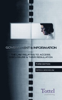 Abbildung von: Government and Information - Tottel Publishing