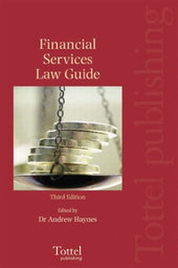 Abbildung von: Financial Services Law Guide - Tottel Publishing