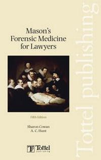 Abbildung von: Mason's Forensic Medicine for Lawyers - Tottel Publishing
