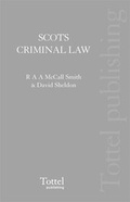 Cover: Scots Criminal Law - Tottel Publishing