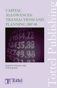 Enlarge image Cover: Capital Allowances 2007-2008 - Tottel Publishing
