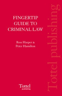 Enlarge image Cover: A Fingertip Guide to Criminal Law - Tottel Publishing
