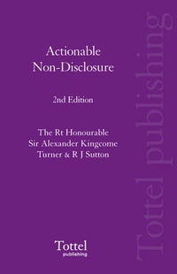 Abbildung von: Actionable Non-Disclosure - Tottel Publishing