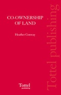 Cover: Co-ownership of Land - Tottel Publishing