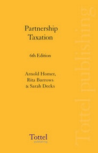 Enlarge image Cover: Partnership Taxation - Tottel Publishing