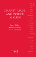 Cover: Market Abuse and Insider Dealing - Tottel Publishing