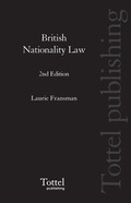 Cover: British Nationality Law - Tottel Publishing