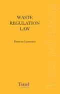 Bild: Waste Regulation Law - Tottel Publishing