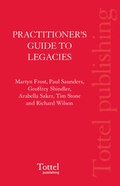 Cover: A Practitioner's Guide to Legacies - Tottel Publishing
