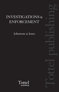 Cover: Investigations and Enforcement - Tottel Publishing