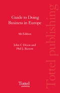Cover: Guide to Doing Business in Europe - Tottel Publishing