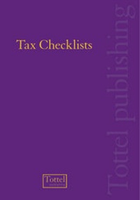 Enlarge image Cover: Tax Checklists - Tottel Publishing