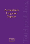 Cover: Accountancy Litigation Support - Tottel Publishing