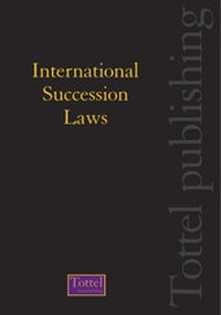 Abbildung von: International Succession Laws - Tottel Publishing