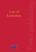 Cover: Law of Limitation - Tottel Publishing