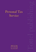 Cover: Personal Tax Service - Tottel Publishing