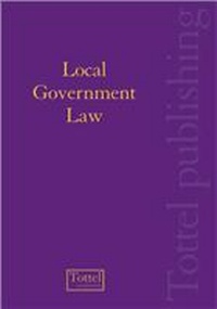 Abbildung von: Local Government Law - Tottel Publishing