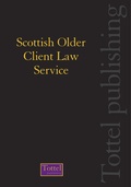 Cover: Scottish Older Client Law Service - Tottel Publishing