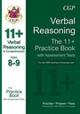 Cover: 11+ Verbal Reasoning Practice Book with Assessment Tests (Ages 8-9) for the CEM Test - Coordination Group Publications Ltd (CGP)