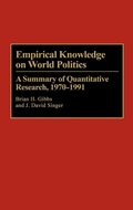 Cover: Empirical Knowledge on World Politics - Greenwood Press
