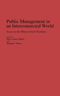 Cover: Public Management in an Interconnected World - Praeger Publishers Inc