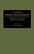 Cover: A Guide to Indian Manuscripts - Greenwood Press