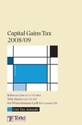 Cover: Capital Gains Tax 2008-2009 - Tottel Publishing