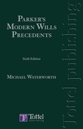 Cover: Parker's Modern Wills Precedents - Bloomsbury Professional