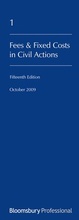 Cover: Fees and Fixed Costs in Civil Actions - Tottel Publishing