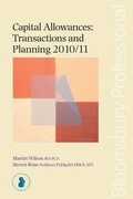 Cover: Capital Allowances: Transactions and Planning 2010/11 - Bloomsbury Professional