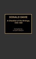 Cover: Donald Davie - Greenwood Press