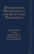 Cover: Disciplinary Procedures in the Statutory Professions - Bloomsbury Professional