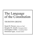 Cover: The Language of the Constitution - Greenwood Press