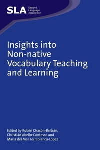 Enlarge image Cover: Insights into Non-native Vocabulary Teaching and Learning - Multilingual Matters