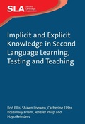 Cover: Implicit and Explicit Knowledge in Second Language Learning, Testing and Teaching - Multilingual Matters