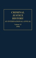 Cover: Criminal Justice History - Greenwood Press
