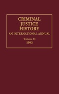 Cover: Criminal Justice History - Greenwood Press