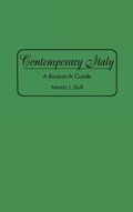 Cover: Contemporary Italy - Greenwood Press