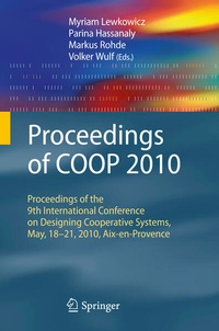 Enlarge image Cover: Proceedings of COOP 2010 - Springer