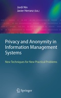 Cover: Privacy and Anonymity in Information Management Systems - Springer